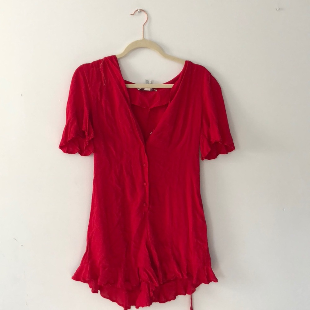 Button down romper